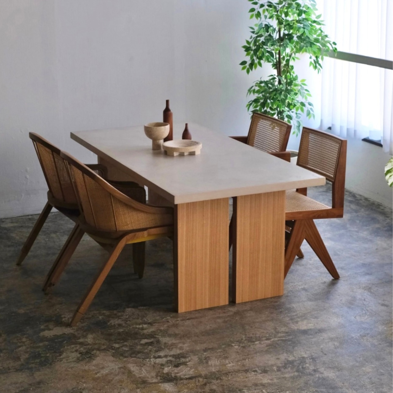 Wood panel Dining table