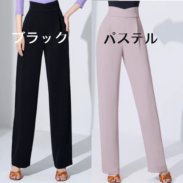 3Color ハイウエスト シンプルデザイン レッスンウェア パンツ ds0211