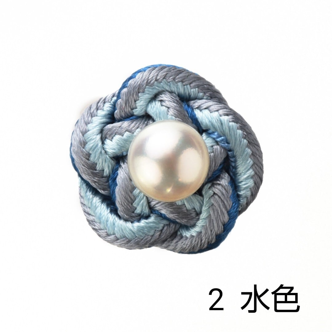 組紐パール ピンブローチ | 暁工房