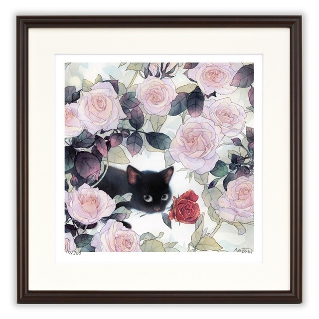 名司生 「バラとねこ」