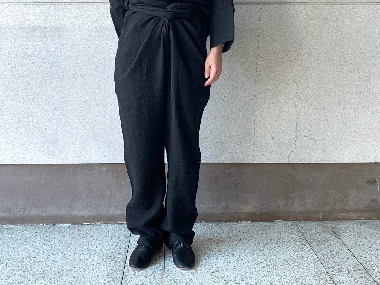COSMIC WONDER】 Old linen wool twill wrapped pants/ 20CW11124-1