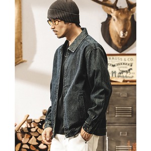 Front pocket design denim jacket P477