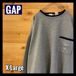 【GAP】胸ポケット スウェット トレーナー ワンポイント XL ビッグサイズ ゆるだぼ アメリカ古着