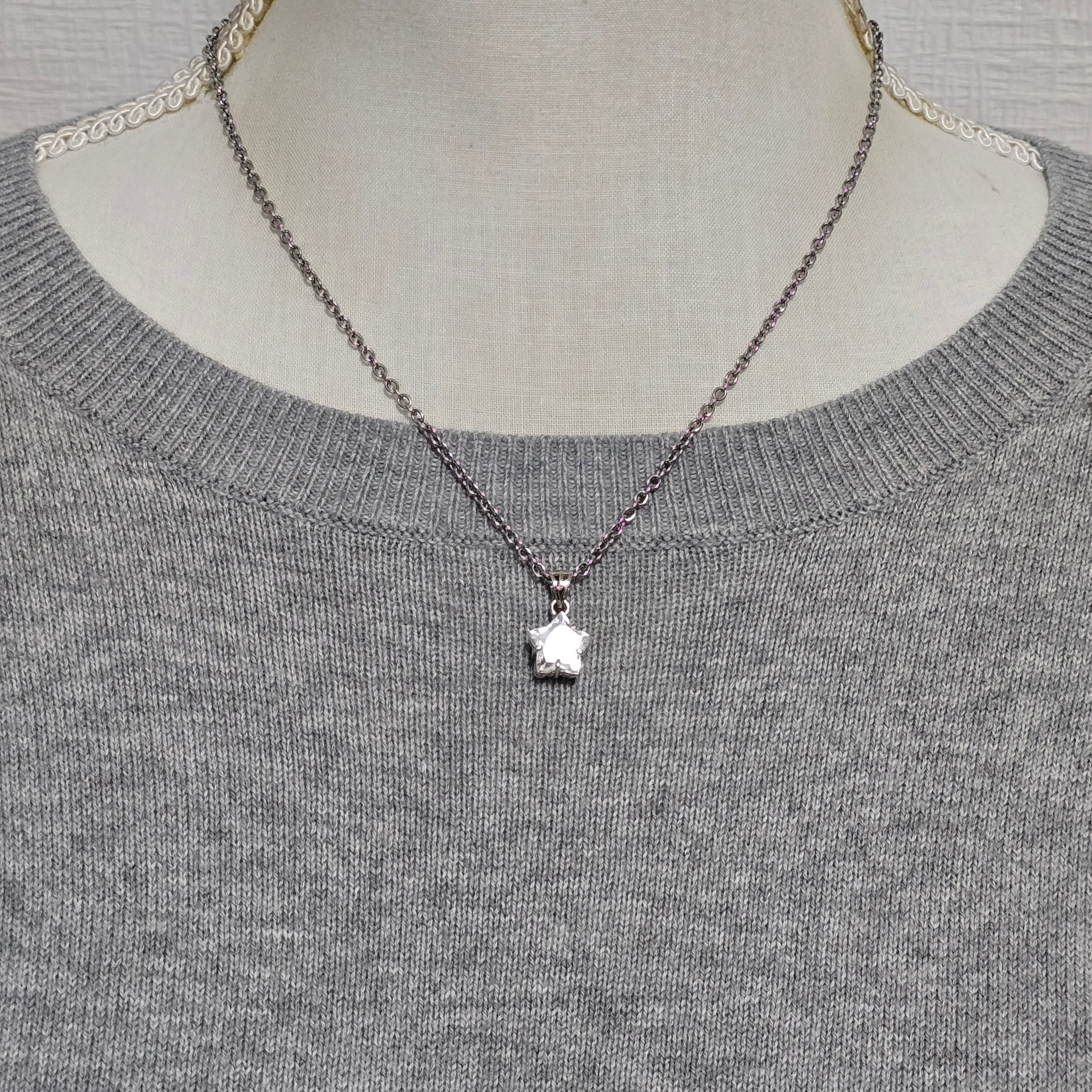 ロッククリスタル スター ペンダント ロッククリスタル ネックレス 星