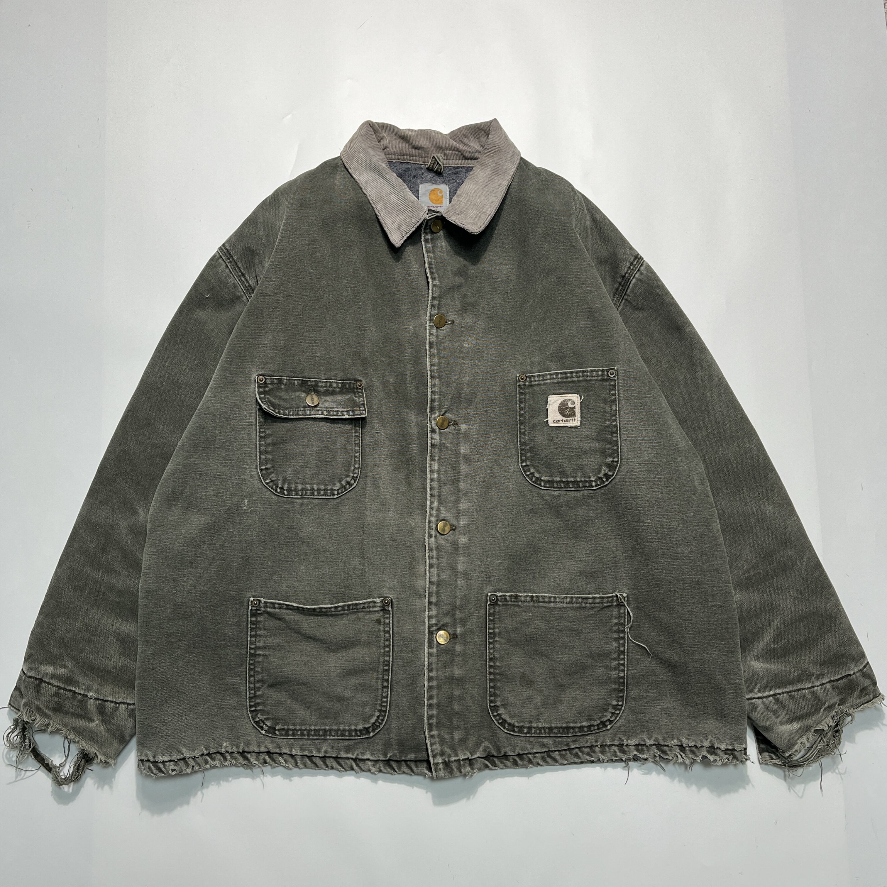 90's carhartt チョアコート カバーオール 2XL相当 モスグリーン