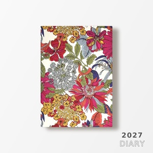 【2027ダイアリー】Diary LIBERTY（ダイアリー　リバティ）flower×Pink（花×ピンク）*Angelica Garla アンジェリカ・ガーラ使用