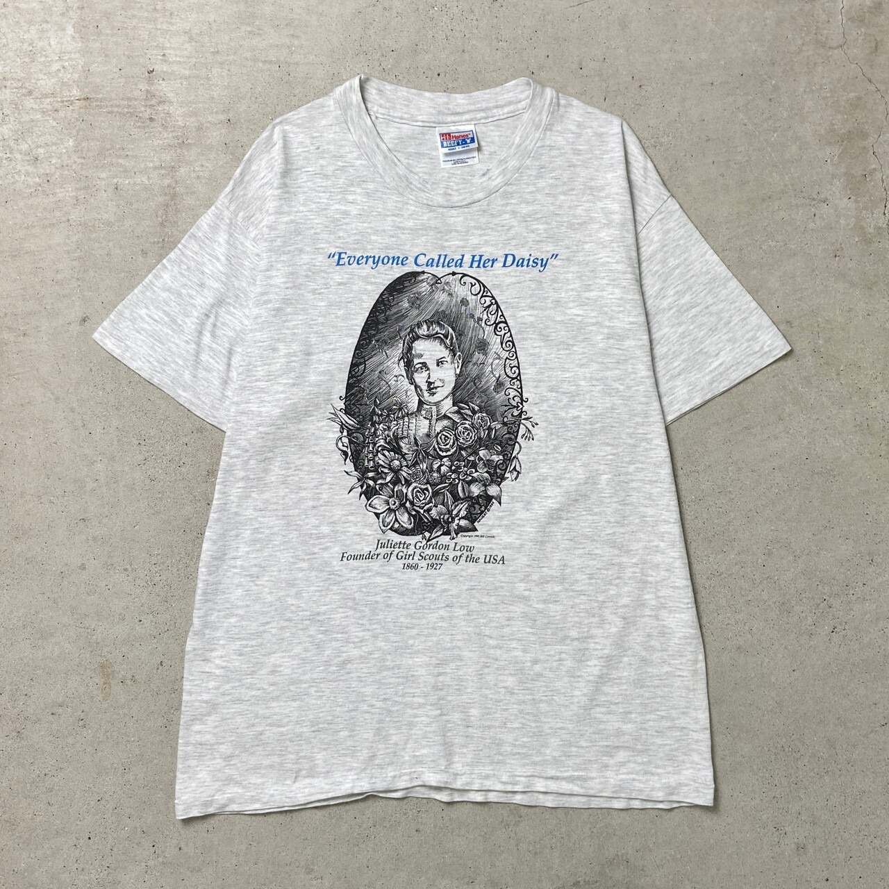 90年代 USA製 Juliette Gordon Low アートプリントTシャツ メンズL