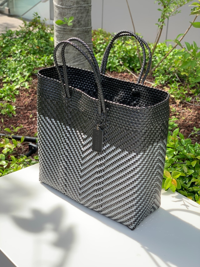 M Mercado Bag (Normal handle) Black/Silver