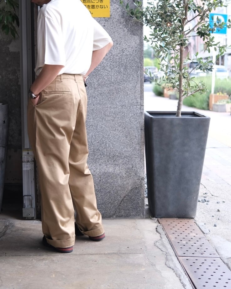 CIOTA “Weapon M-45 Khaki Chino Trousers (One Wash)” | Lapel online