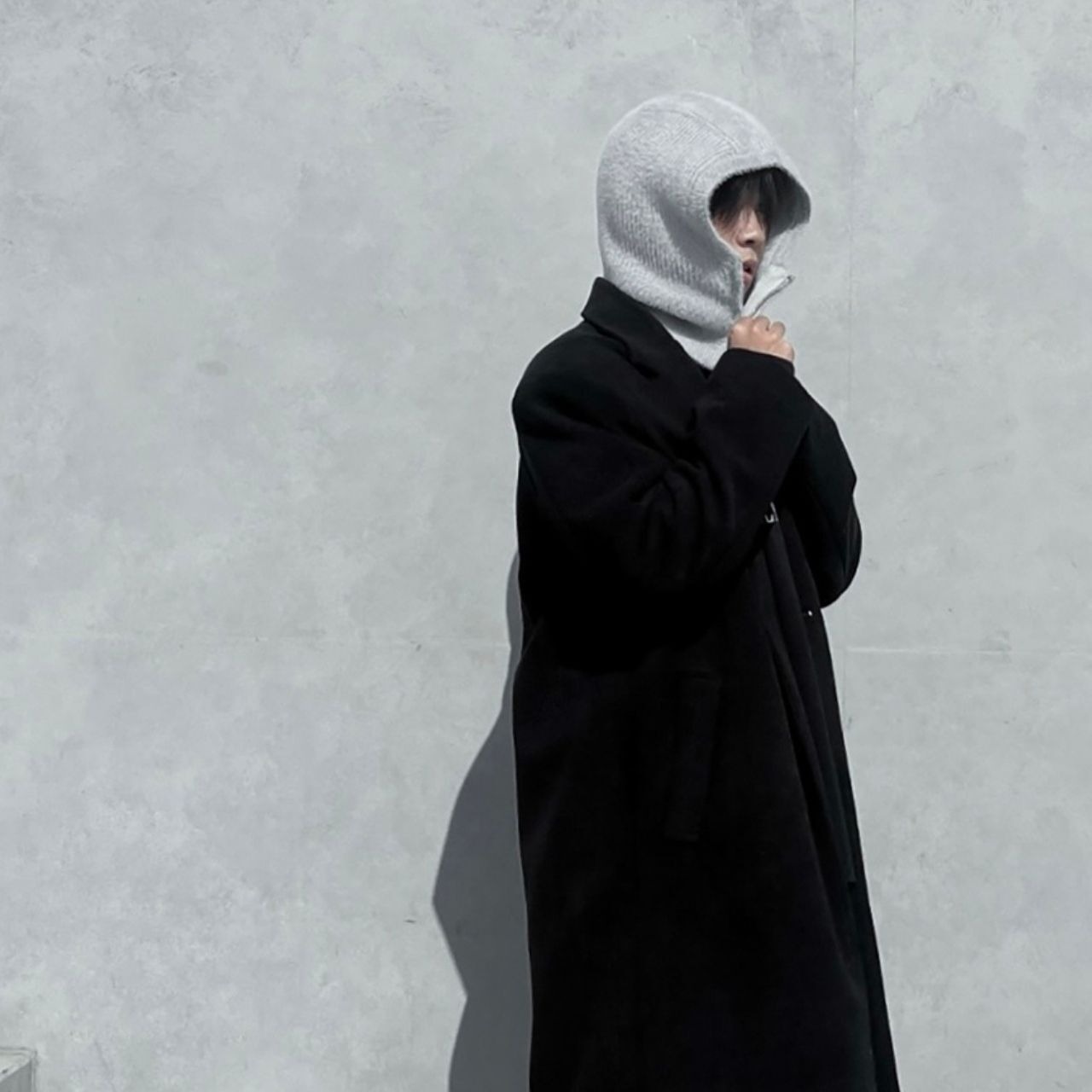 ジップアップニットバラクラバ　1054