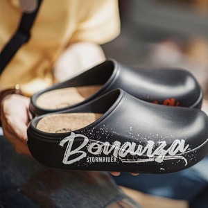 Black Waterproof Clog Sandal Shoes / ブラック ウォータープルーフ クロッグ サンダル シューズ