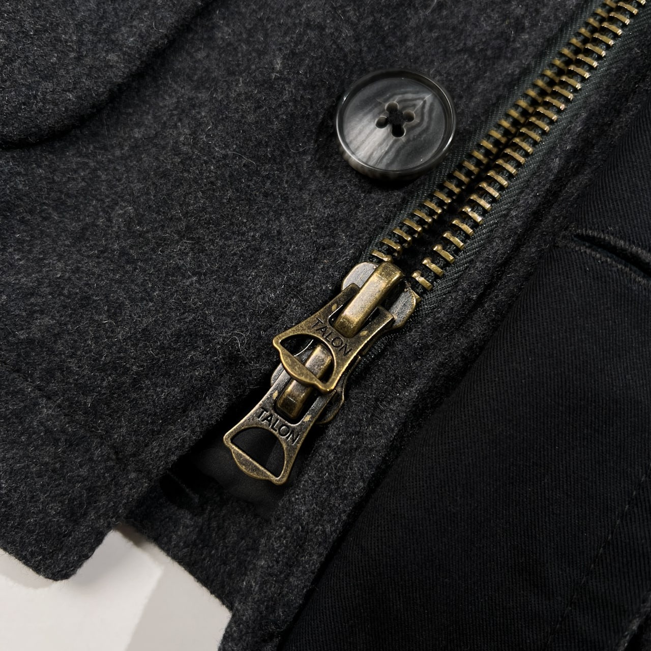 LANDS'END ランズエンド ウールブレンド クラシック カーコート ジャケット サイズ L /チャコールグレー/メンズ