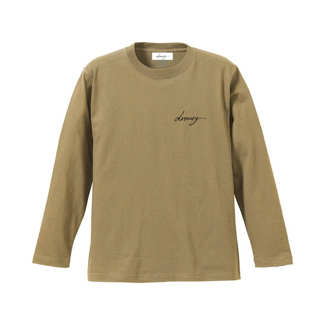 drowsy..EMBROIDERY FRONT LOGO LONG SLEEVE TEE / 23SS / SK