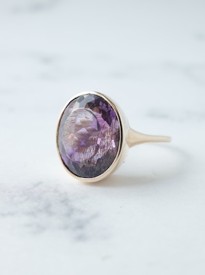 Goethite in Amethyst Ring - 3