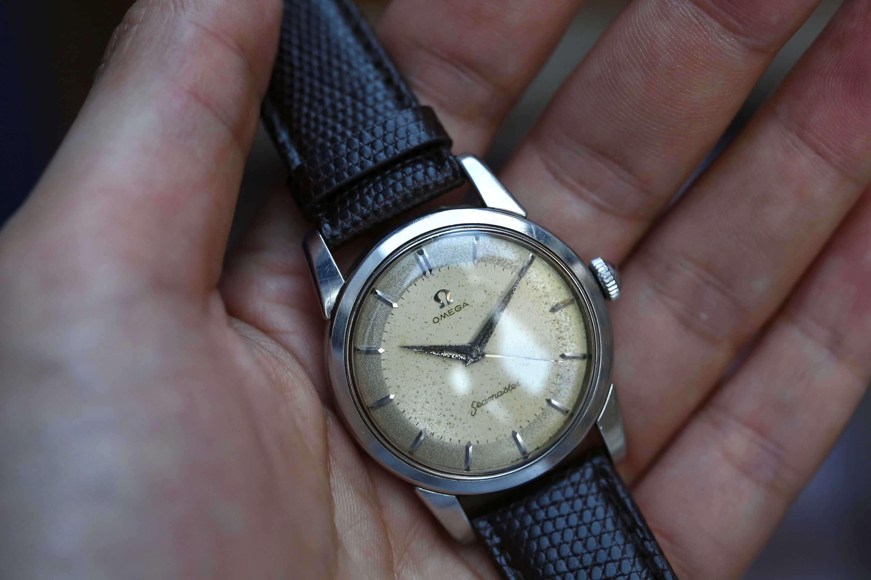 OMEGA】 1957 オメガ シーマスター 2トーンダイヤル 下がりS 手巻き式