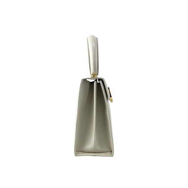 Salvatore Ferragamo サルヴァトーレ フェラガモ ショルダーバッグ ホワイト ガンチーニ レザー 2way ミニバッグ vintage ヴィンテージ オールド d37hra