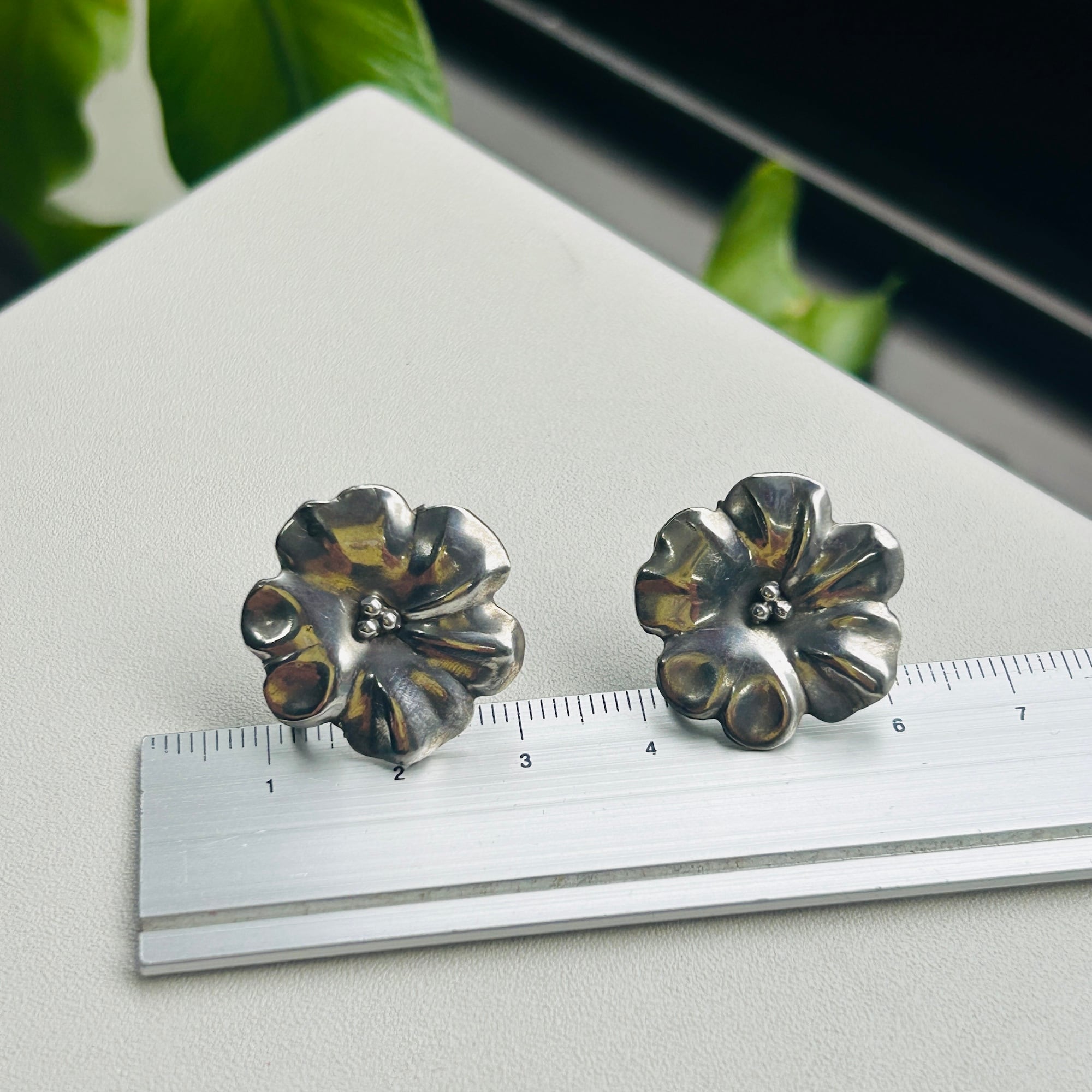 シルバー925 フラワーイヤリング | Milo Antiques & Vintage