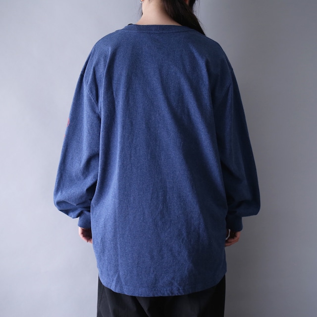 "Carhartt" sleeve logo printed loose silhouette l/s tee