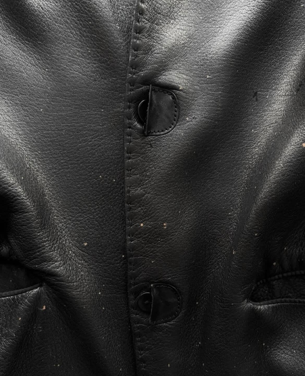 F/W2008 Yohan Serfaty - frayed hem deerskin leather jacket | lev
