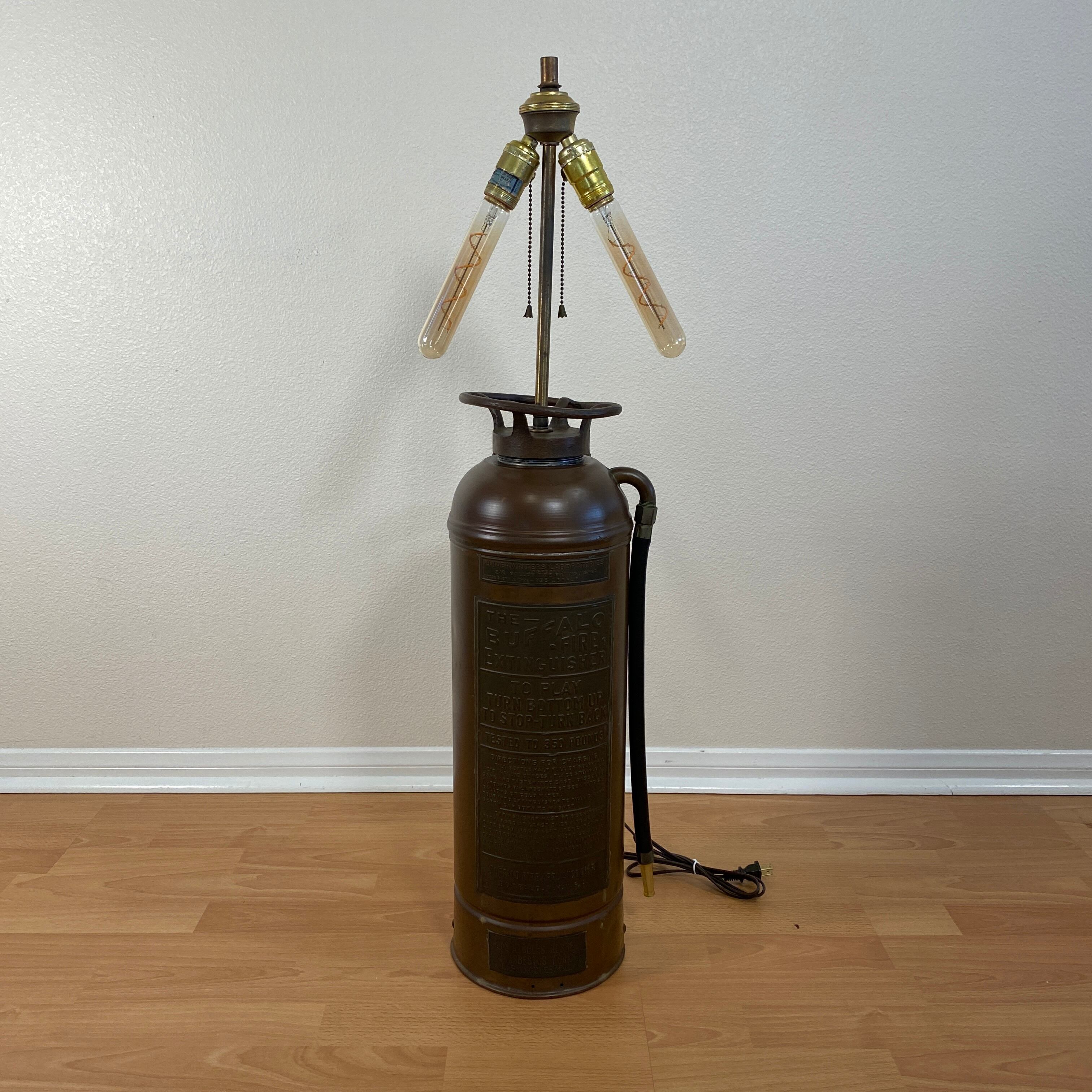 アメリカ ビンテージ 消火器 ランプ カスタム 真鍮製   VINTAGE RUSH