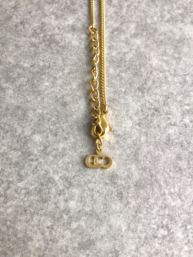 Christian Dior クリスチャン ディオール ネックレス ゴールド ロゴ チャーム vintage ヴィンテージ オールド gex7us
