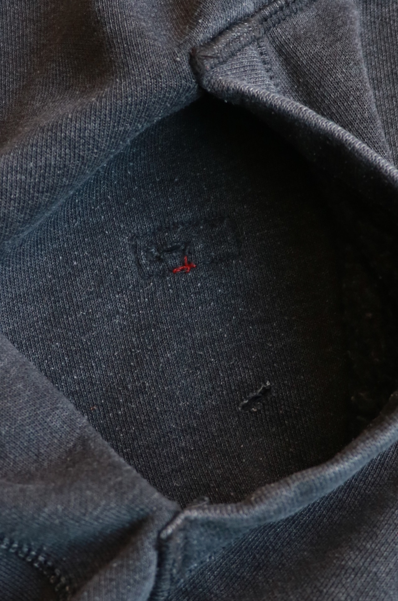 Russell Athletic gray damaged hoodie
