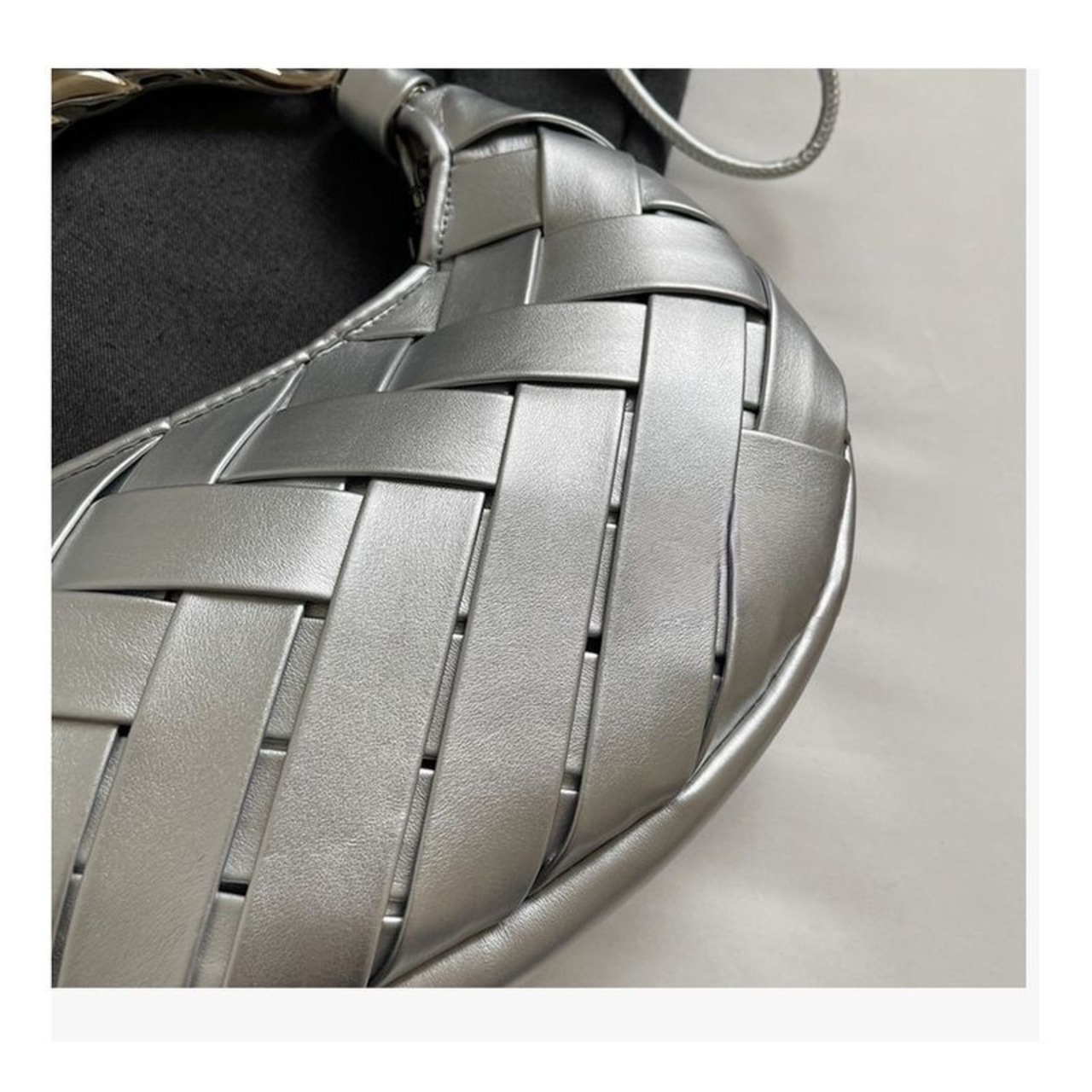 編み込み ハーフムーン ハンドバッグ  90003