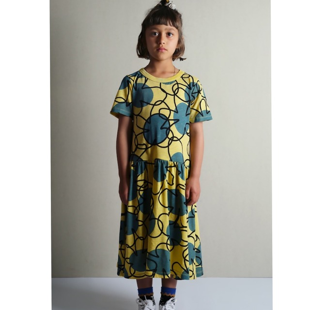 【税込8800→税込3300】wolf&rita(ウルフアンドリタ)JACINTA DRESS RETRO FLOWERS YELLOWワンピース
