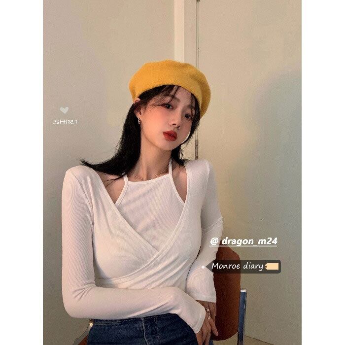 スリムTシャツ シャツ レディーススプリングスタイルショートトップス 春物 モンロー75690536349