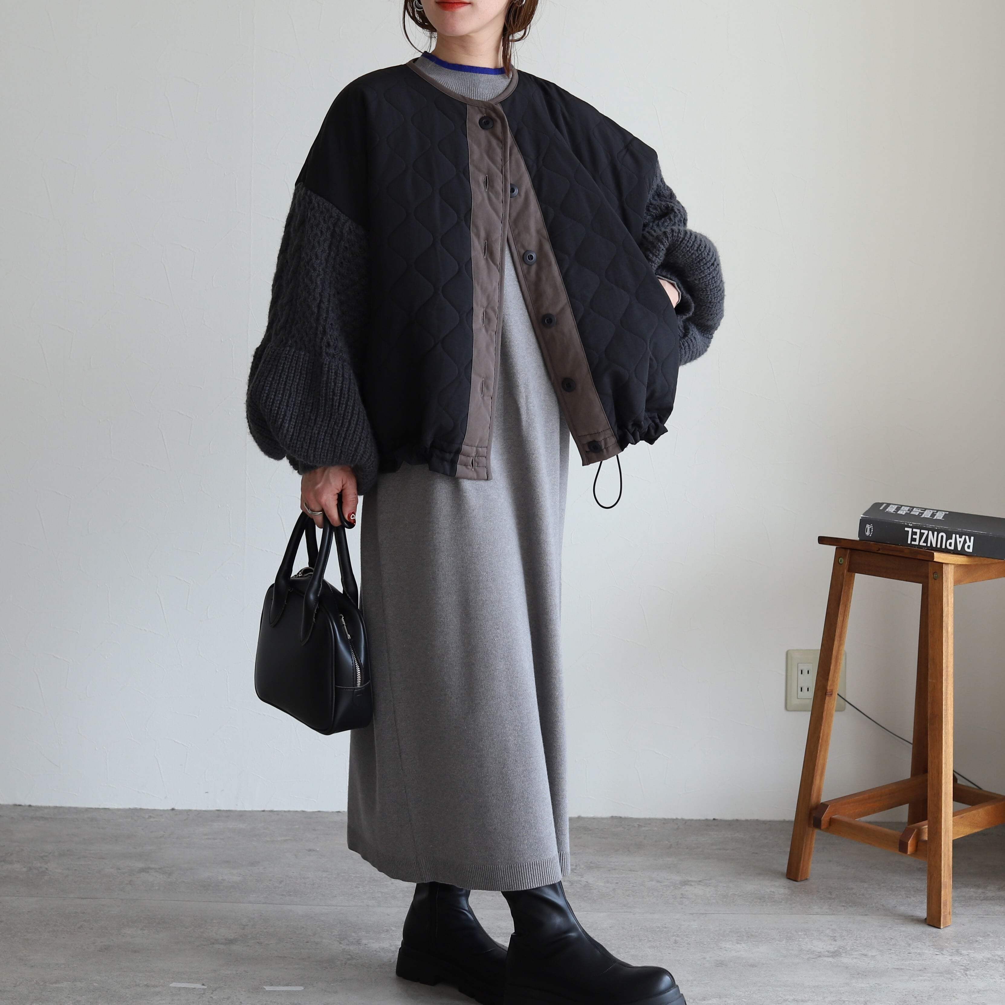 配色ラインニットワンピース【dec-ch-2030】宅配便送料無料/宅配便発送