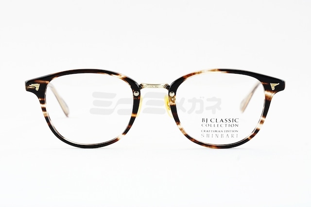 BJ CLASSIC メガネ SHINBARI SH-C548 C-30-1 ウェリントン セルロイド クラシカル ヴィンテージ 芯張り BJクラシック 鯖江 日本製 正規品-2枚目
