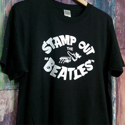 スタンプアウトザビートルズ 半袖黒色 Tシャツ 選べる6サイズ S