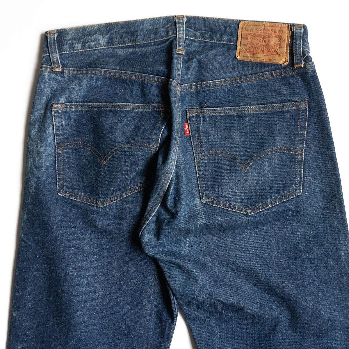 雰囲気抜群/70s】 LEVI'S 【1501 0117 66前期 赤耳 デニムパンツ】33