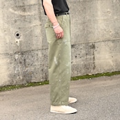 INTERIM / MILK PAINT VINTAGE WASH ORGANIC COTTON US ARMY M-47 HBT BAKER PANTS