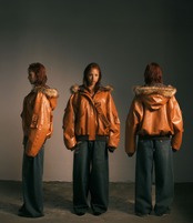 Frostage leather jacket / org