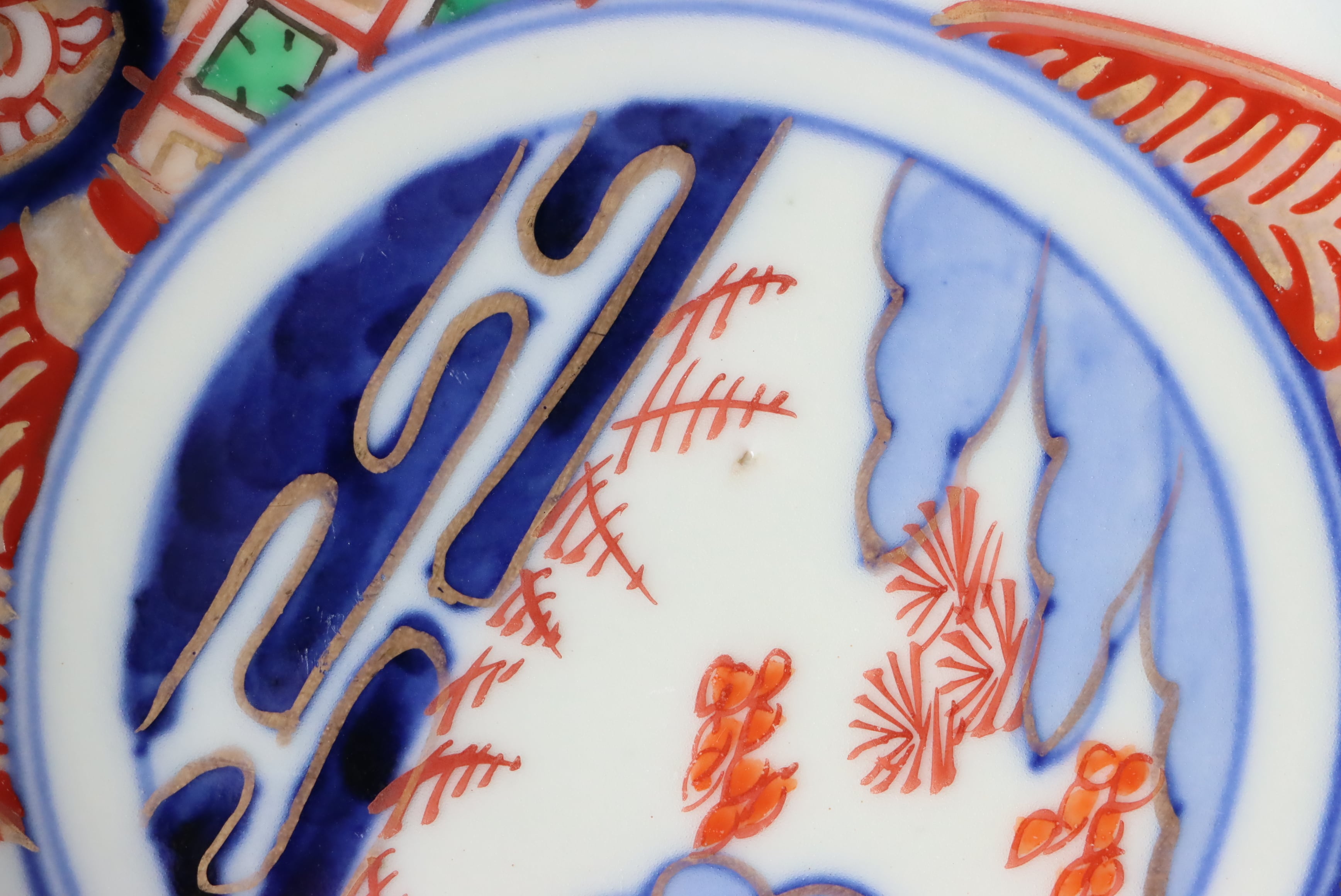 伊万里焼 色絵 花籠文 輪花 膾皿/Imari 