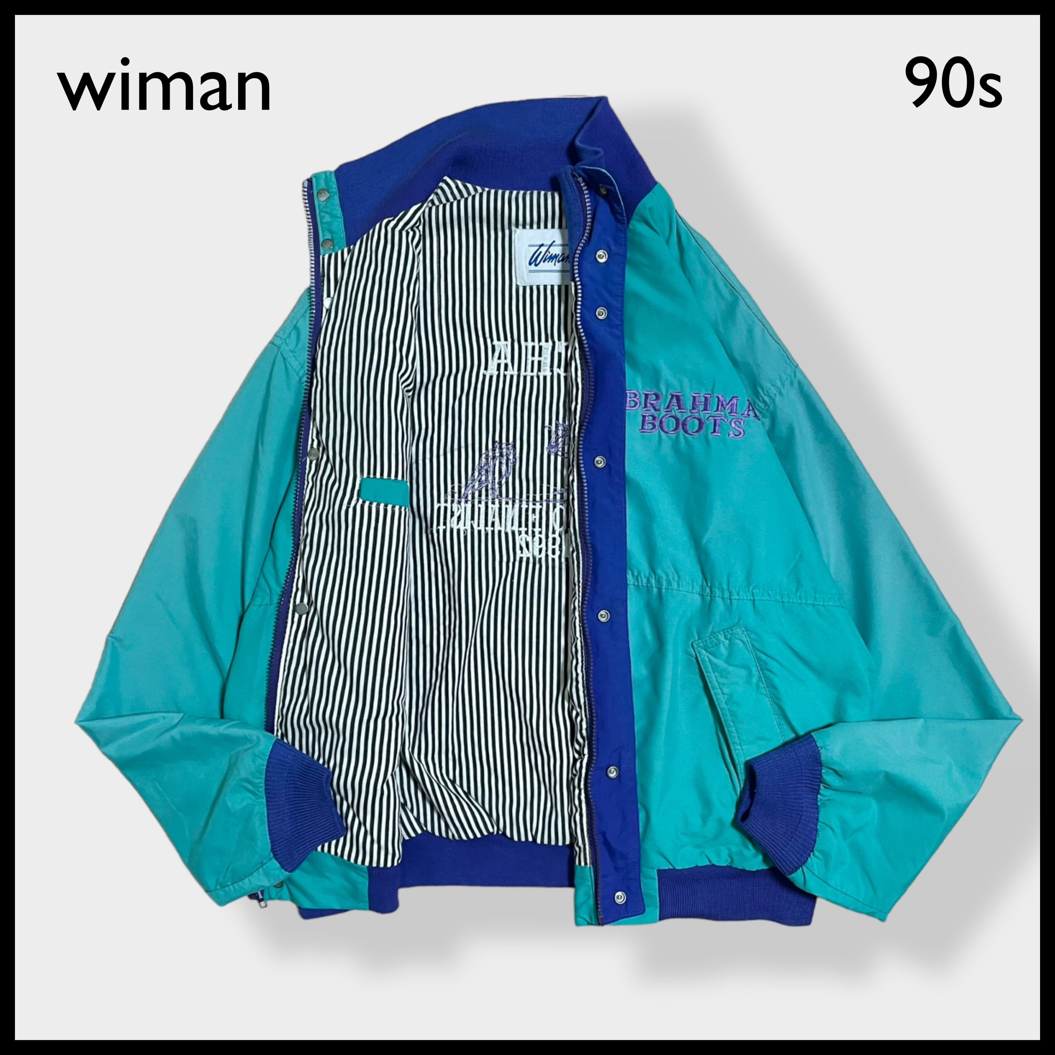 wiman】 90s ブルゾン ジャケット ジャンパー フルジップ スナップ ...