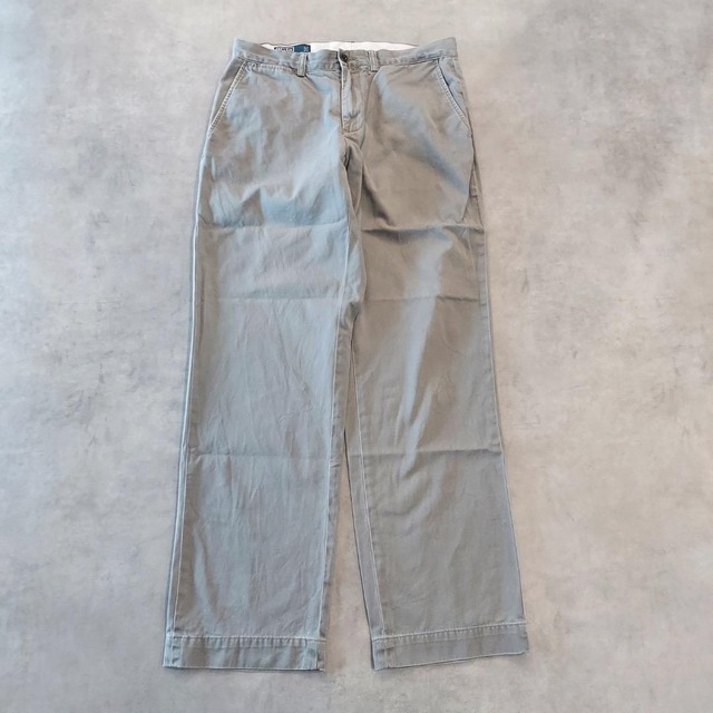 ポロバイ ラルフローレン W32 ポロチノ チノパン 古着 グレー 16681