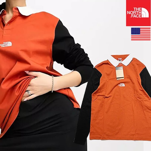 The North Face Rugby Heavyweight Polo Shirts ノースフェイス USAモデル ヘビーウェイト ラグビーシャツ【9657381739-rust】