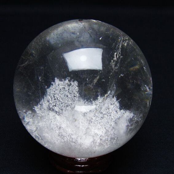 水晶 丸玉 63mm スフィア 置物 水晶玉 一点物 151-9064