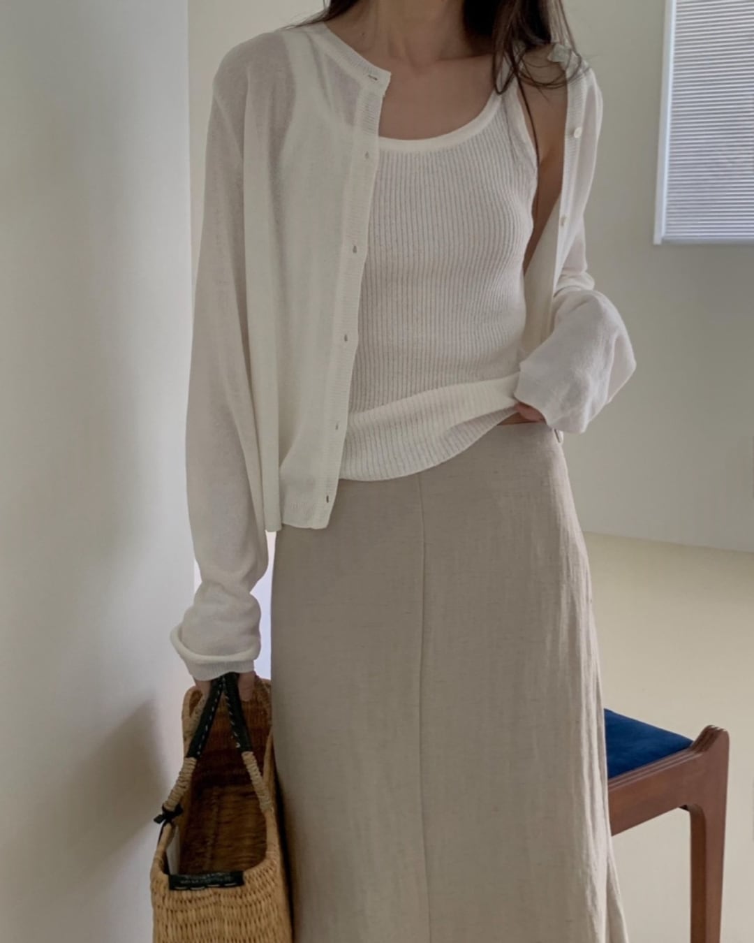 リネンレーヨンタンクトップ