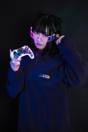 super yuenii Half zip / purple