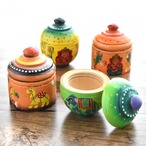 インド  ミニミニ  木製ボックス  ハンドペイント