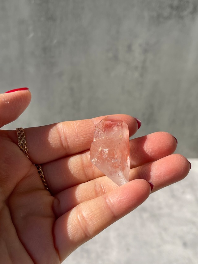 ピンクレムリアン ハーフポリッシュ｜Diamantina, Minas Gerais