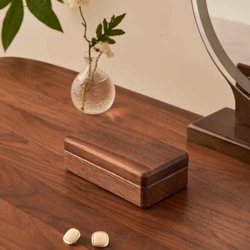 コンパクト ジュエリーボックス 木製 ネックレス ピアス イヤリング リング アクセサリーケース 小物収納