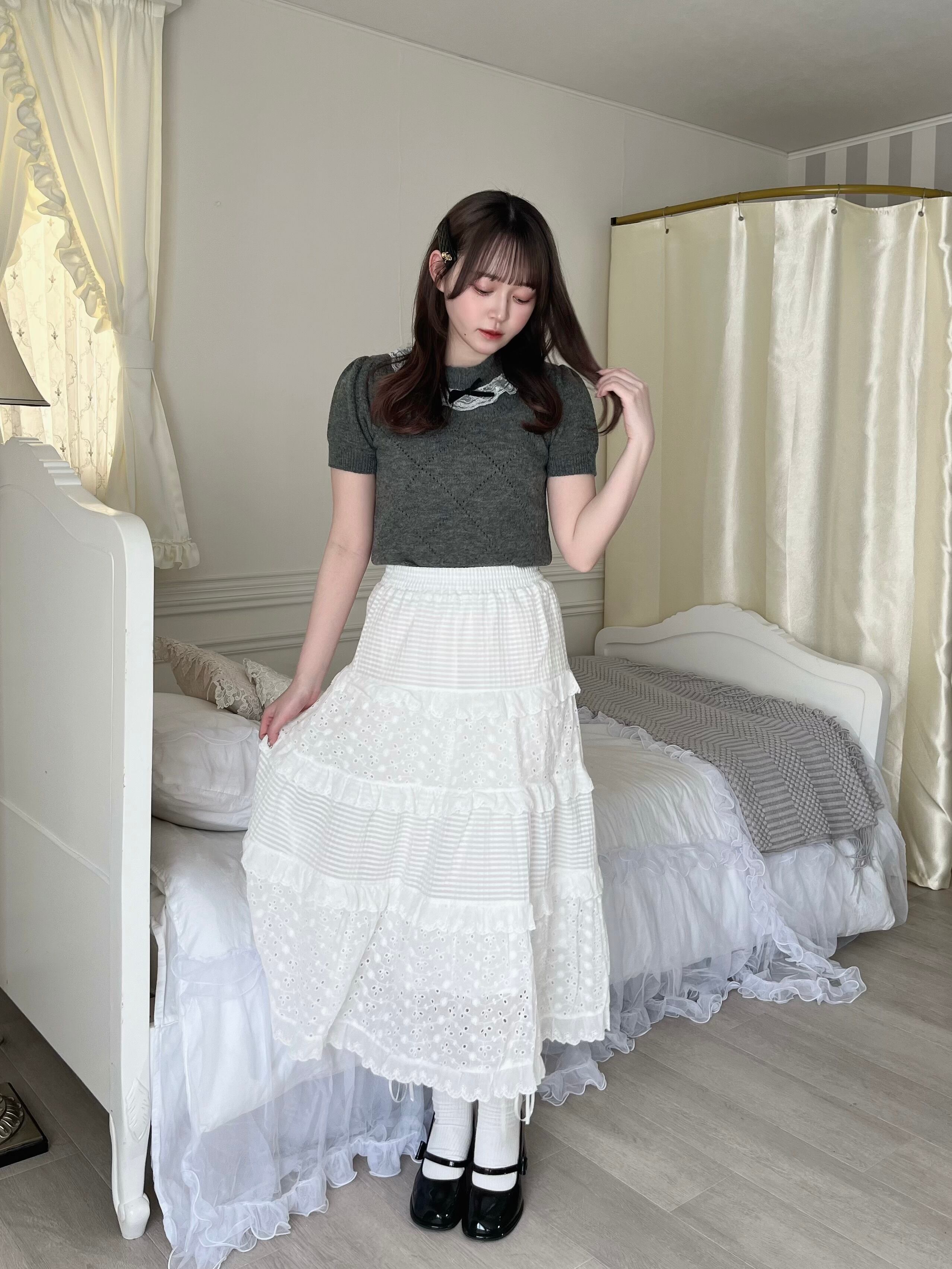 cotton patchwork skirt