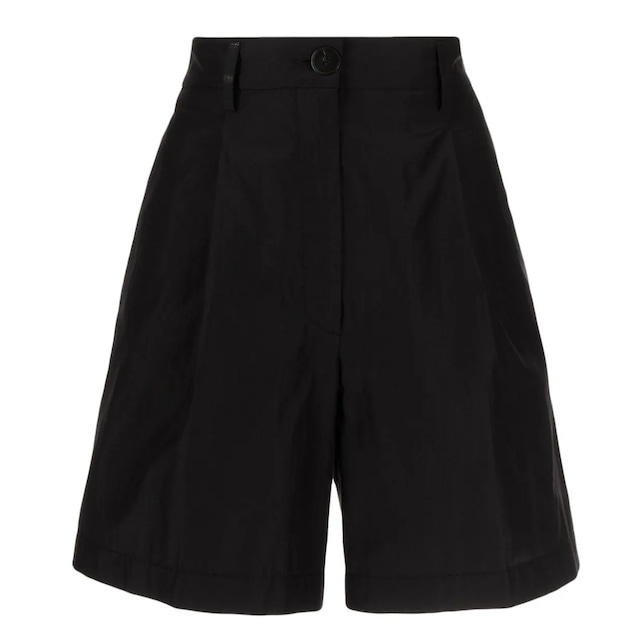 forte_forte　POLYESTER COTTON SHORTS　BLACK