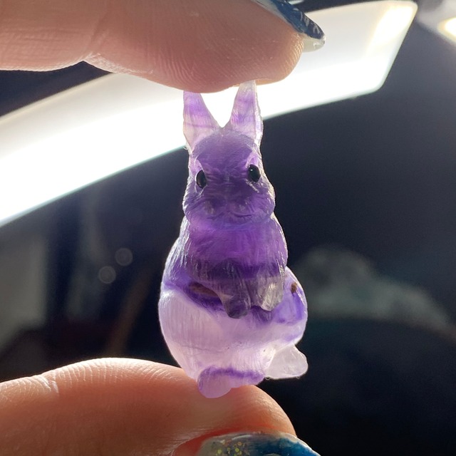 1.フローライト親子うさぎが住む世界☆