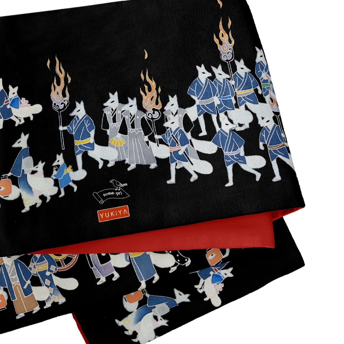 即納品】some-pri 半幅帯「祭礼」黒 | 染工房ユキヤオンラインショップ