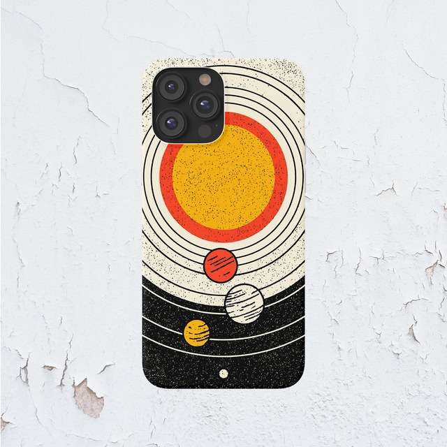 受注生産 iPhoneケース 太陽と惑星軌道のレトロ星図｜天体図 STAR071C